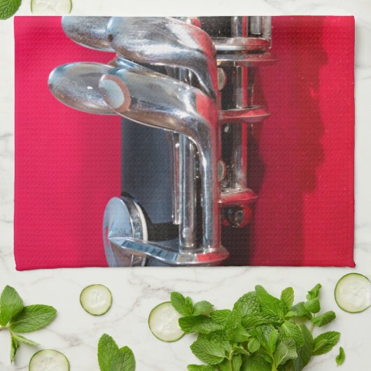 Linge De Cuisine Clarinet en rouge (Plié)