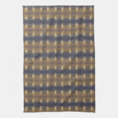 Linge De Cuisine Classic Black Brown Gold Stripes and Squares (Vertical)
