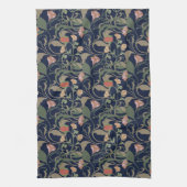 Linge De Cuisine Classic Bleu Art Nouveau Motif Floral (Vertical)