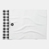Linge De Cuisine Classic Buffalo Plaid Nom de famille initial Cuisi (Horizontal)