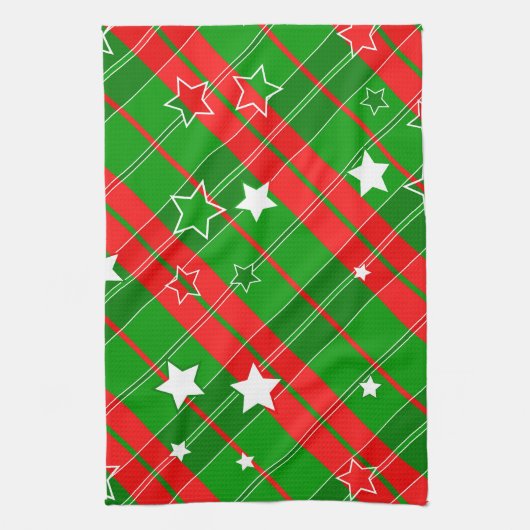 Linge De Cuisine Classic Christmas pattern in red and green (Vertical)