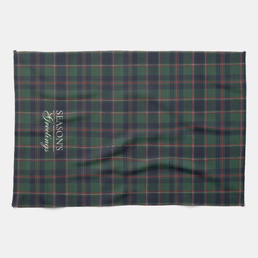 Linge De Cuisine Classic Dark Blue Red Green Plaid Pattern (Horizontal)