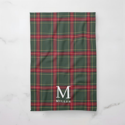 Linge De Cuisine Classic Green and Red Tartan Plaid Christmas