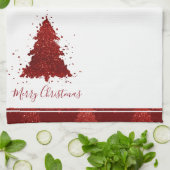 Linge De Cuisine Classic Merry Christmas | Rich Festive Crimson Red (Plié)