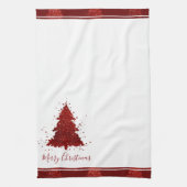 Linge De Cuisine Classic Merry Christmas | Rich Festive Crimson Red (Vertical)