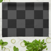 Linge De Cuisine Classic moderne noir & fumée noir tableau de bord  (Plié)