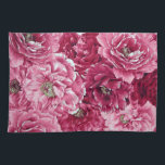 Linge De Cuisine Classic Pink Peonies Clusters Floral Cuisine Servi<br><div class="desc">Serviette de cuisine féminine,  élégante et classique,  avec des groupes de pivoines roses. Un accent parfait pour votre cuisine.</div>