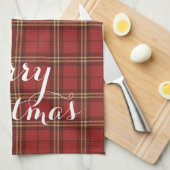 Linge De Cuisine Classic Plaid Merry Christmas Festive -  (Quart Plié)