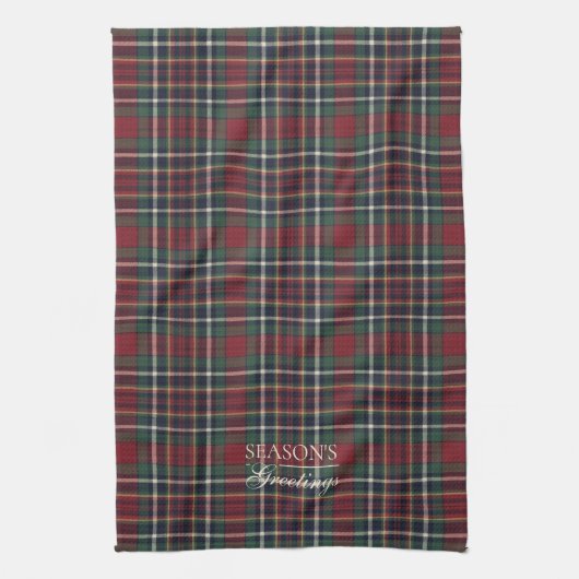 Linge De Cuisine Classic Red Dark Blue Green Plaid Pattern (Vertical)