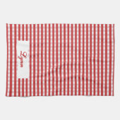 Linge De Cuisine Classic Red & White Gingham | Personalized Name (Horizontal)