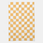 Linge De Cuisine Classic visual peach checkerboard  (Vertical)