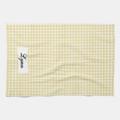 Linge De Cuisine Classic Yellow & White Gingham | Personalized Name (Horizontal)
