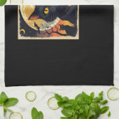 Linge De Cuisine Classique Rétro Chat Noir Halloween T-Shirt Classi (Plié)