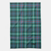 Linge De Cuisine Classique Tartan Plaid Initiales Festive (Vertical)