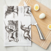 Linge De Cuisine Classique Unicorne Antique Mythique Magie Créature (Quart Plié)