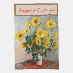 Linge De Cuisine Claude Monet Bouquet de Tournesols 1881 Art