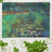 Linge De Cuisine Claude Monet - Coin d'un étang avec des Nénuphars (Plié)