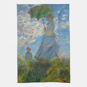 Linge De Cuisine Claude Monet Femme avec un parasol
