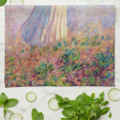 Linge De Cuisine Claude Monet - Femme avec un parasol face à droite (Plié)