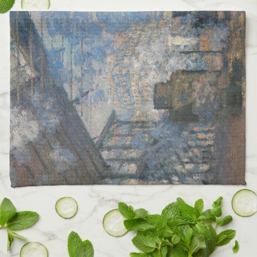 Linge De Cuisine Claude Monet - Gare Saint-Lazare Vue extérieure (Plié)