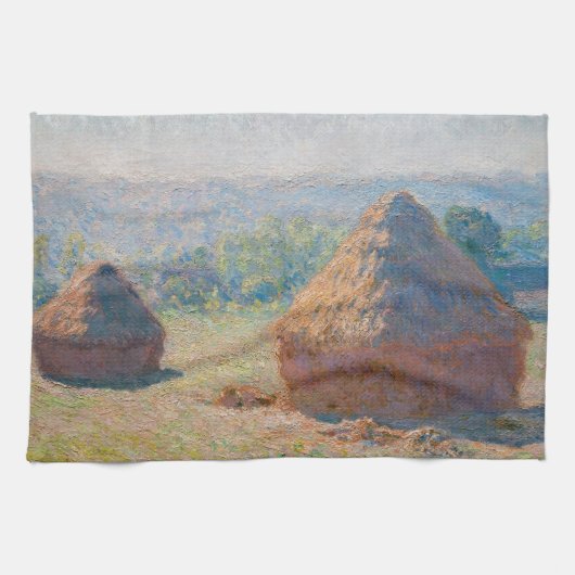 Linge De Cuisine Claude Monet - Haystacks, fin de l'été (Horizontal)