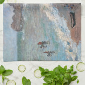 Linge De Cuisine Claude Monet - La plage d'Etretat (Plié)