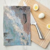 Linge De Cuisine Claude Monet - La plage d'Etretat (Quart Plié)