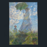 Linge De Cuisine Claude Monet - La Promenade, Femme avec un Parasol<br><div class="desc">La Promenade,  Femme avec un Parasol / Madame Monet et son fils / La Promenade / La Femme a l'ombrelle - Claude Monet,  1875</div>
