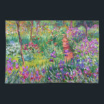 Linge De Cuisine Claude Monet : Le jardin d'Iris à Giverny<br><div class="desc">Une serviette de cuisine classique colorée ornée du jardin d'iris de Giverny,  peinte par le peintre impressionniste français Claude Monet.</div>