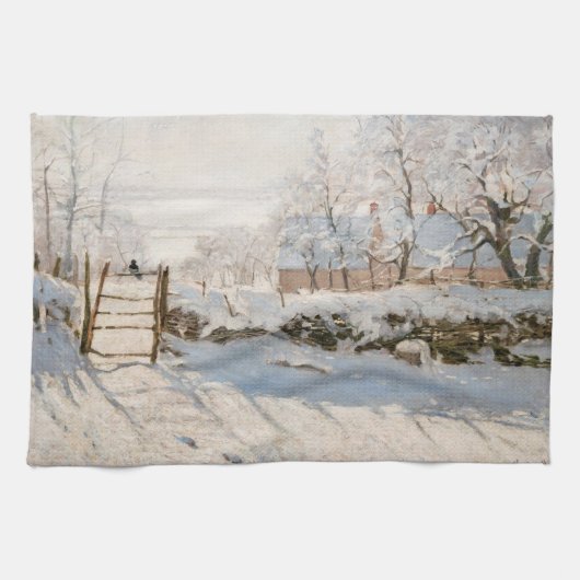 Linge De Cuisine Claude Monet - Le Magpie (Horizontal)