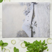 Linge De Cuisine Claude Monet - Panier sur la route des neiges à Ho (Plié)