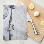 Linge De Cuisine Claude Monet - Panier sur la route des neiges à Ho (Quart Plié)