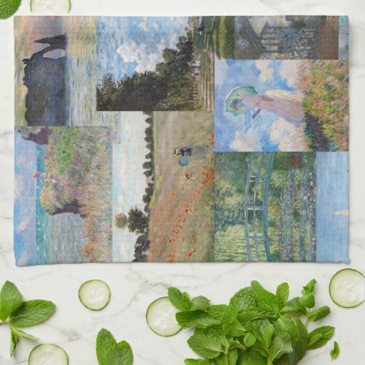 Linge De Cuisine Claude Monet - Patchwork de chefs-d'oeuvre (Plié)