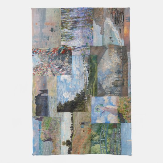 Linge De Cuisine Claude Monet - Patchwork de chefs-d'oeuvre (Vertical)