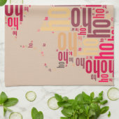 Linge De Cuisine Claus mot du Père Noël Ho Ho Ho (Plié)