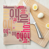 Linge De Cuisine Claus mot du Père Noël Ho Ho Ho (Quart Plié)