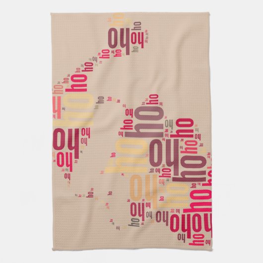 Linge De Cuisine Claus mot du Père Noël Ho Ho Ho (Vertical)