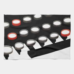 Linge De Cuisine Clavier de machine à écrire ancienne de style rétr
