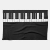 Linge De Cuisine Clavier de piano noir et blanc (Horizontal)