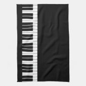 Linge De Cuisine Clavier de piano noir et blanc (Vertical)