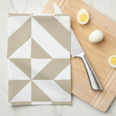 Linge De Cuisine Clay Geometric Deco Cube Pattern (Quart Plié)