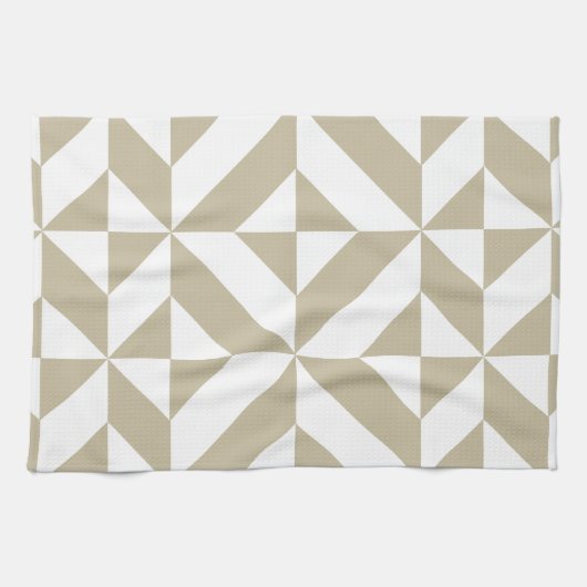 Linge De Cuisine Clay Geometric Deco Cube Pattern (Horizontal)