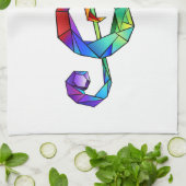 Linge De Cuisine Clé de musique arc-en-ciel (Plié)