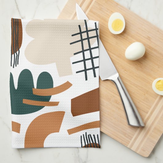 Linge De Cuisine Clean Abstract Boho Pattern | Modern Minimal (Quart Plié)