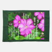 Linge De Cuisine Clematis avec Romains 5:3-5 (Horizontal)