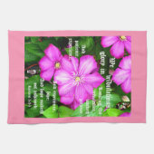 Linge De Cuisine Clematis avec Romains 5:3-5 (Horizontal)