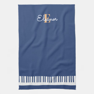 Linge De Cuisine Clés de clavier de piano Monogramme d'instrument d