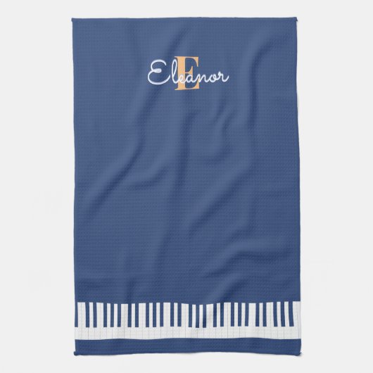 Linge De Cuisine Clés de clavier de piano Monogramme d'instrument d (Vertical)
