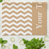 Linge De Cuisine Clifton Beach Sand Wave Chevron personnalisable (Plié)