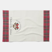 Linge De Cuisine Cloches de Noël Or Customisé Nom Noël (Horizontal)